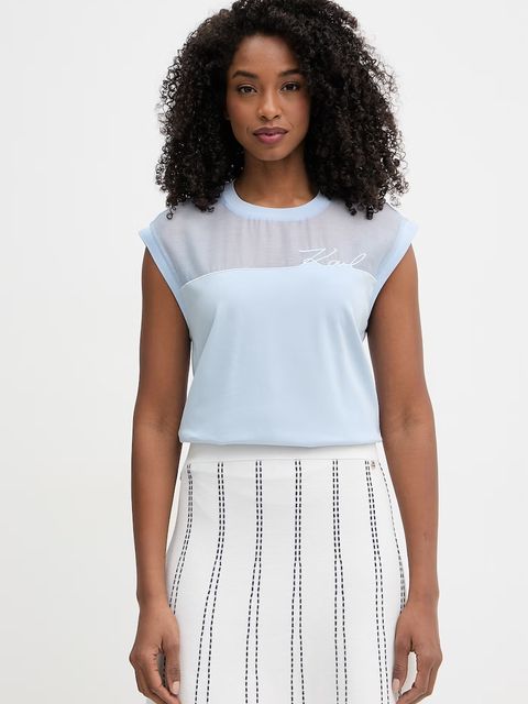 Karl Lagerfeld top damski bawełniany - zdjęcie produktu nr 2