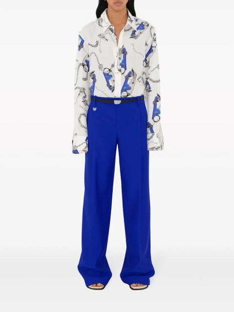 Burberry wool tailored trousers - Blue