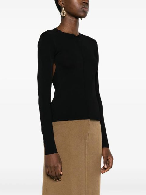 KHAITE The Iskra open-back top - Black