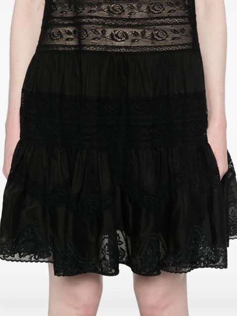 ZIMMERMANN Halliday lace-trim minidress - Black