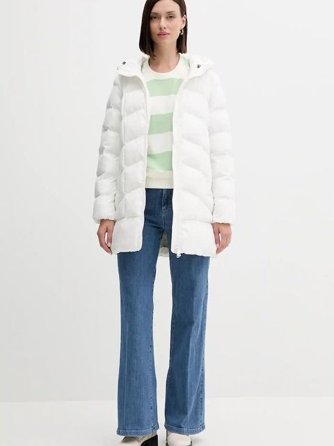 Geox kurtka ANYLLA kolor biały zimowa oversize W4628Q T3144