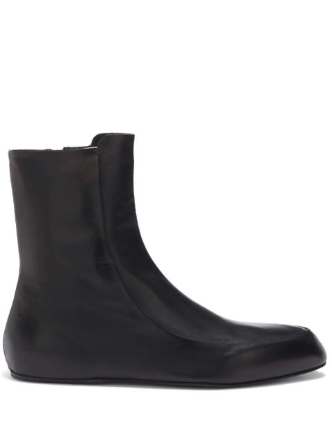 Jil Sander leather ankle boots - Black - zdjęcie produktu nr 1