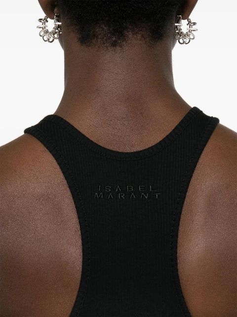 ISABEL MARANT Tenesy Inactif ribbed top - Black
