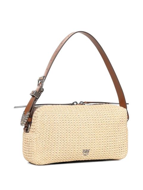 PINKO logo-plaque cross body bag - Neutrals