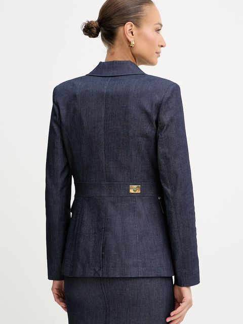 Marciano by Guess marynarka jeansowa kolor granatowy jednorzędowa gładka 5YPN22 7457A