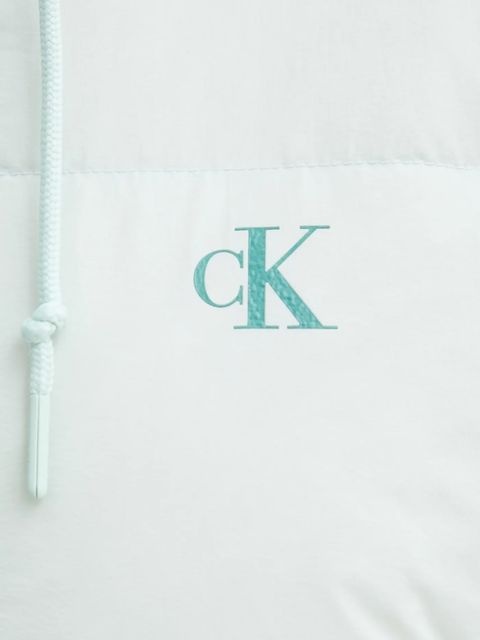 Calvin Klein Jeans bezrękawnik puchowy kolor zielony zimowa LV044D522G