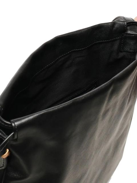 PINKO drawstring leather shoulder bag - Black
