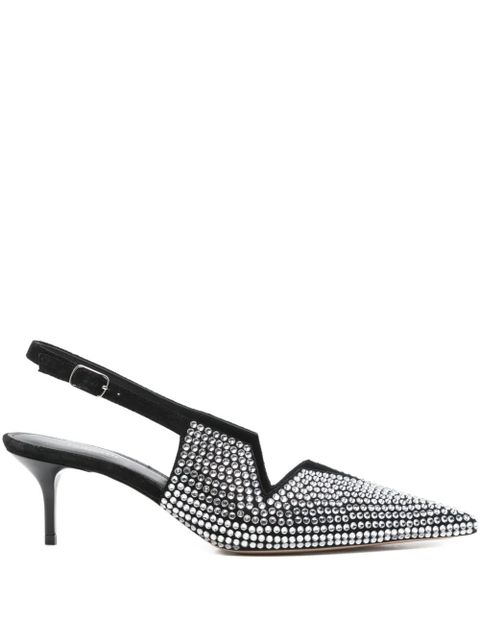 Coperni 60mm crystal-embellished slingback pumps - Black - zdjęcie produktu nr 1