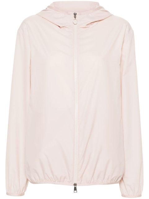 Moncler logo-patch hooded windbreaker jacket - Pink - zdjęcie produktu nr 1