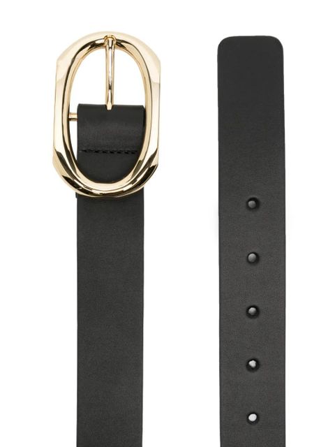 ANINE BING Signature Link calf-leather belt - Black - zdjęcie produktu nr 2