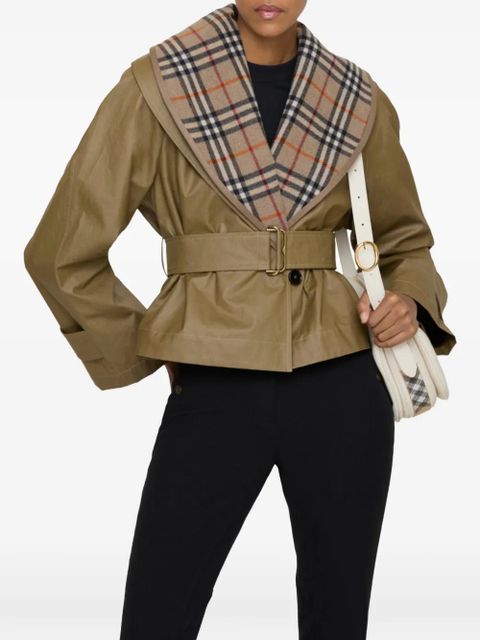 Burberry check-warmer jacket - Neutrals