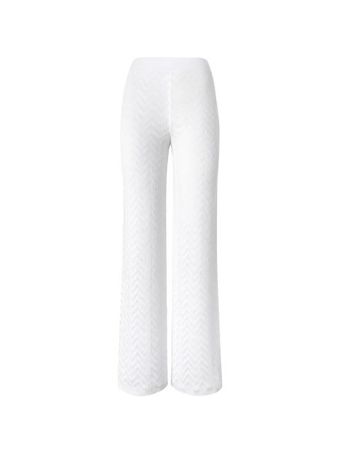 Missoni chevron-pattern trousers - White - zdjęcie produktu nr 1