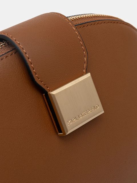 Karl Lagerfeld torebka skórzana K/TRUNK kolor brązowy B1W30124