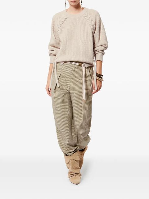 ISABEL MARANT Tulliam braided-detail sweater - Neutrals - zdjęcie produktu nr 2