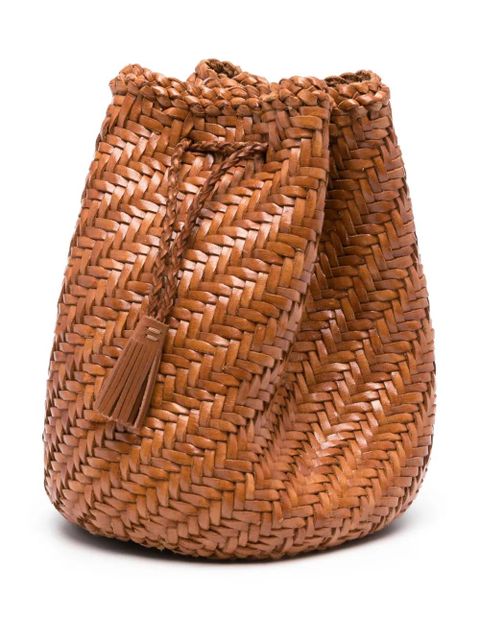 DRAGON DIFFUSION Pompom Double Jump bucket bag - Brown