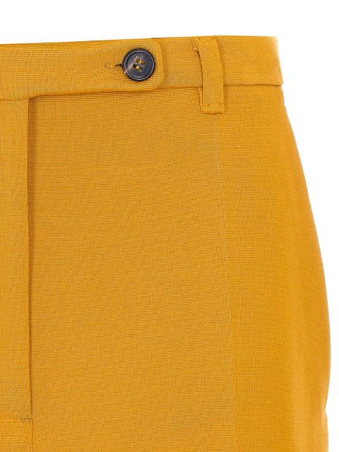 Miu Miu Milano logo-patch mini skirt - Yellow