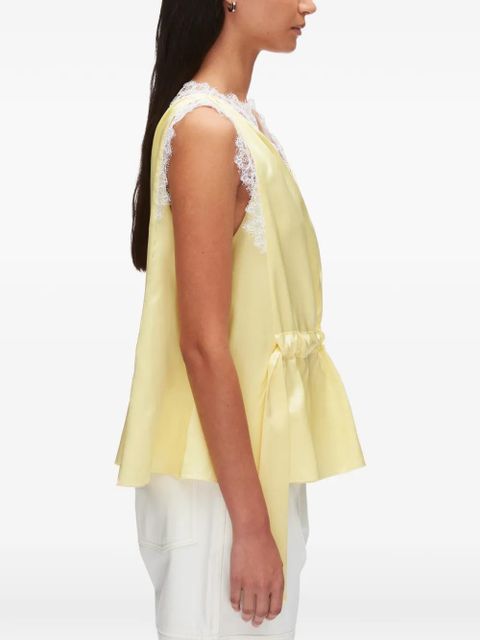 3.1 Phillip Lim lace V-neck top - Yellow