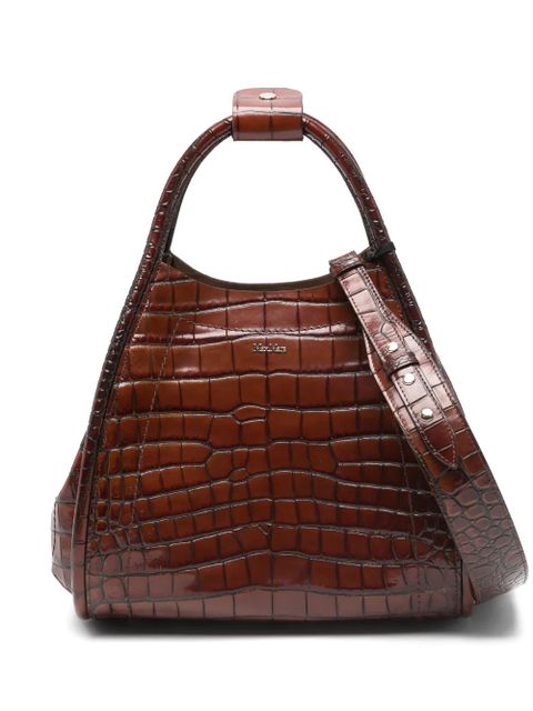 Max Mara embossed-croc tote bag - Brown - zdjęcie produktu nr 1