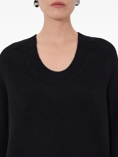 LouLou de Saison Baji U-neck ribbed sweater - Black