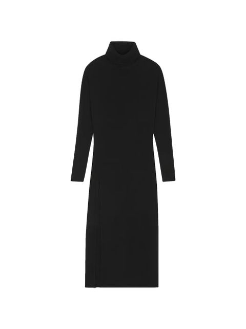 Saint Laurent roll-neck side-slit maxi dress - Black - zdjęcie produktu nr 1