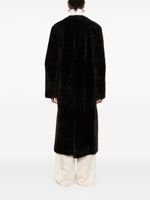 TOTEME soft shearling coat - Brown