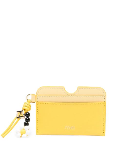 FENDI FF Diamonds flower-detail card holder - Yellow - zdjęcie produktu nr 1