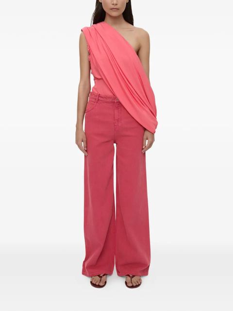 Christopher Esber draped jersey T-shirt - Pink - zdjęcie produktu nr 2