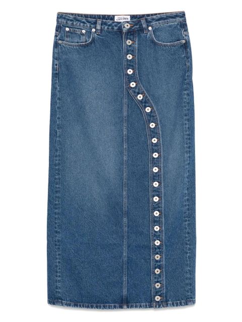 Jean Paul Gaultier asymmetric denim midi skirt - Blue - zdjęcie produktu nr 1