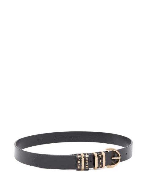 PINKO studded buckle leather belt - Black - zdjęcie produktu nr 2