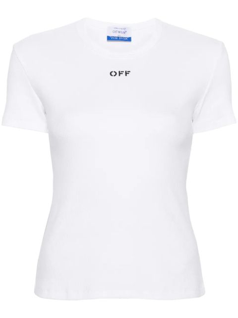 Off-White Off Stamp stretch-cotton T-shirt - zdjęcie produktu nr 1