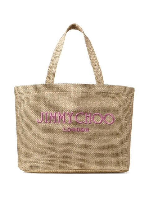 Jimmy Choo logo-embroidered tote bag - Brown - zdjęcie produktu nr 1