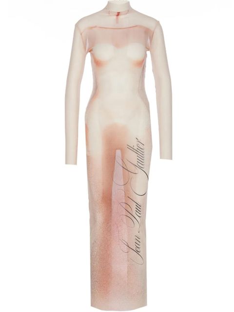 Jean Paul Gaultier mesh long dress - Neutrals - zdjęcie produktu nr 1