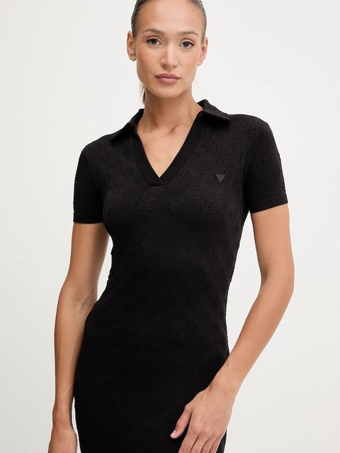 Guess sukienka PEONY kolor czarny mini dopasowana V5YK05 Z3OA0