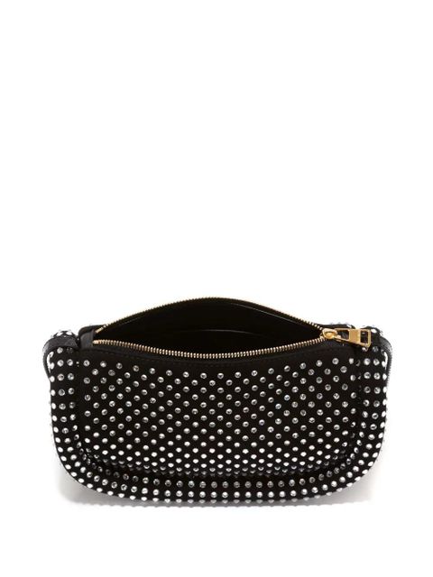 JW Anderson Bumper-12 crystal-embellished crossbody bag - Black