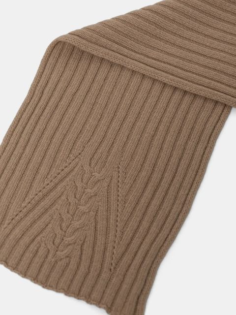 United Colors of Benetton szalik wełniany kolor beżowy gładki 1244DU01G - zdjęcie produktu nr 2