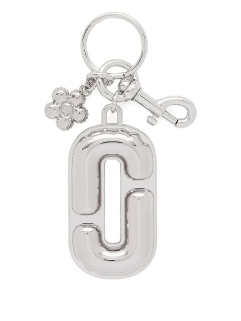 Marc Jacobs The J Marc balloon-shaped flower-embellished keyring - Silver - zdjęcie produktu nr 1