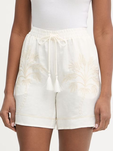 Twinset szorty damskie z lnem - zdjęcie produktu nr 2