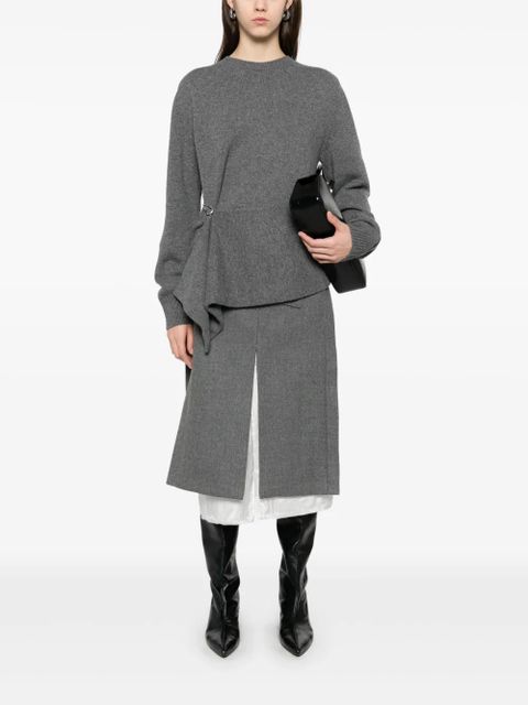 Jil Sander draped panel sweater - Grey - zdjęcie produktu nr 2