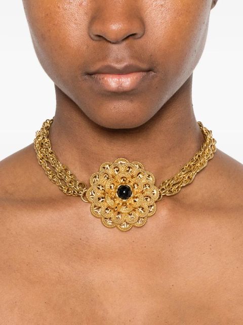 Chloé Karl flower-pendant chain necklace - Gold - zdjęcie produktu nr 2