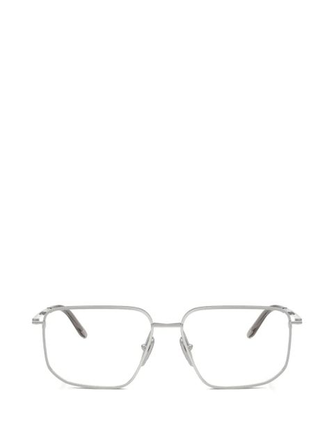 Prada Eyewear rectangle glasses - Silver - zdjęcie produktu nr 1