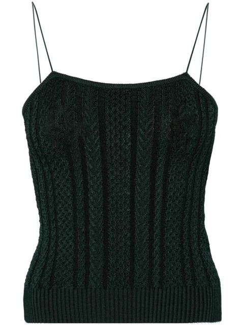 Jacquemus Le haut Bela ribbed-knit top - Green - zdjęcie produktu nr 1