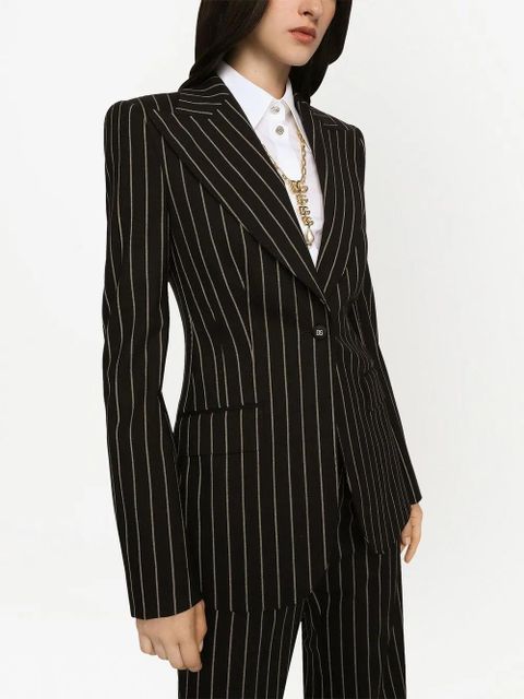 Dolce & Gabbana Turlington pinstripe single-breasted blazer - Black