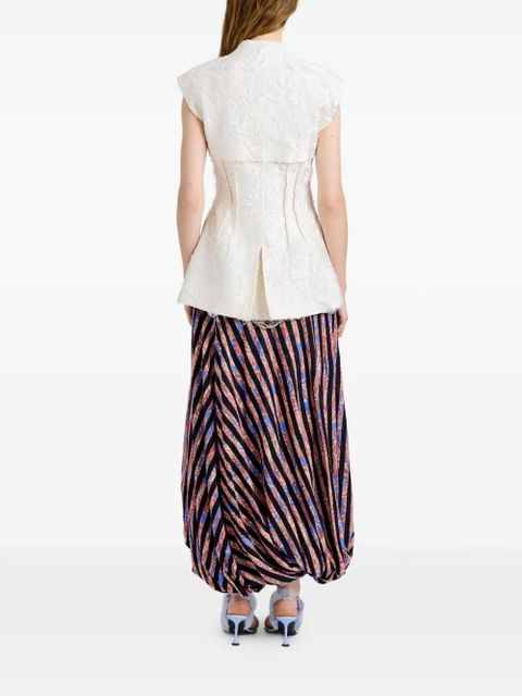 Proenza Schouler Cindle jacquard belted gilet - Neutrals