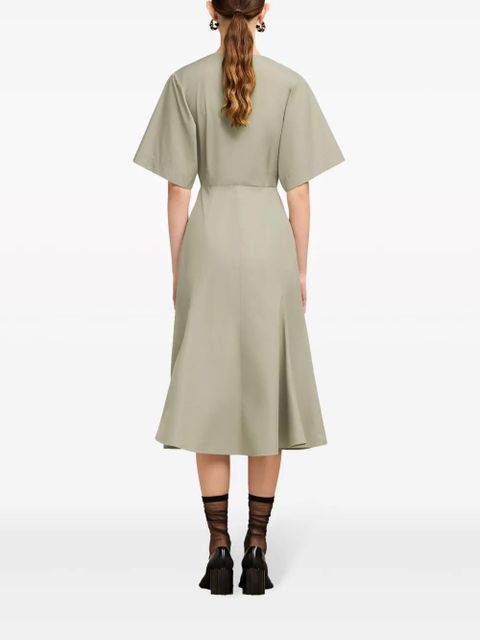 AMI Paris short-sleeve cotton midi dress - Green