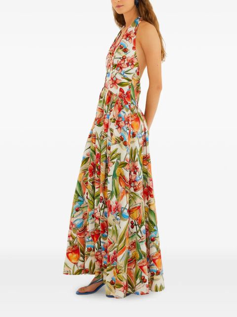 FARM Rio floral V-neck dress - White - zdjęcie produktu nr 2