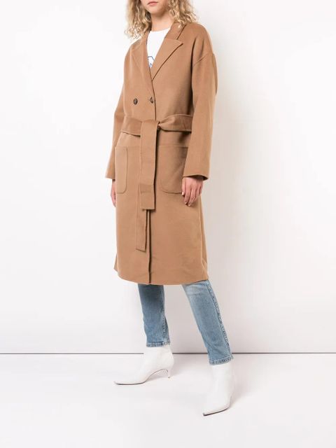 ANINE BING Dylan belted double-breasted coat - Neutrals