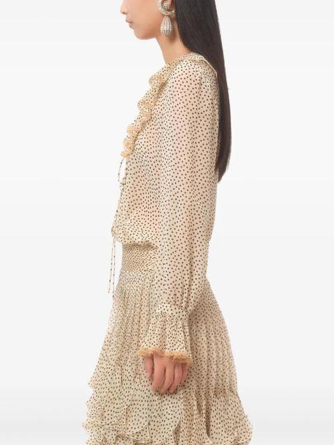 Valentino Garavani Plusdepois-print georgette shirt - Neutrals - zdjęcie produktu nr 2