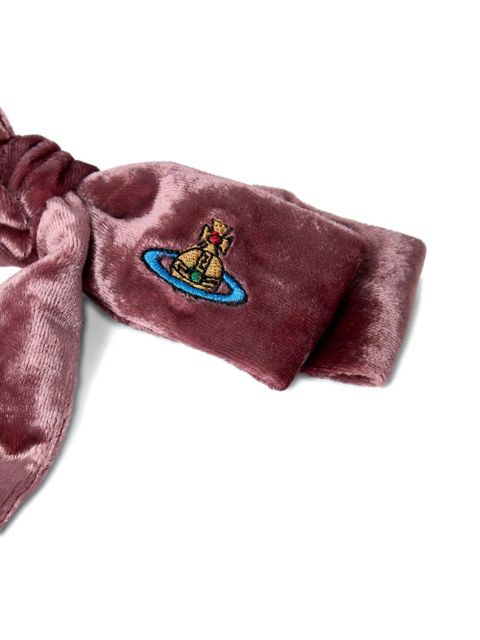 Vivienne Westwood bow-shaped Orb-logo hair clip - Pink