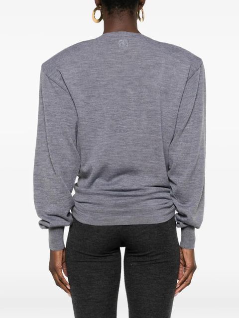 Magda Butrym knotted long-sleeve top - Grey