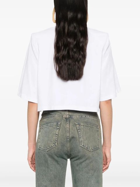 ISABEL MARANT Zaely cotton cropped T-shirt - White